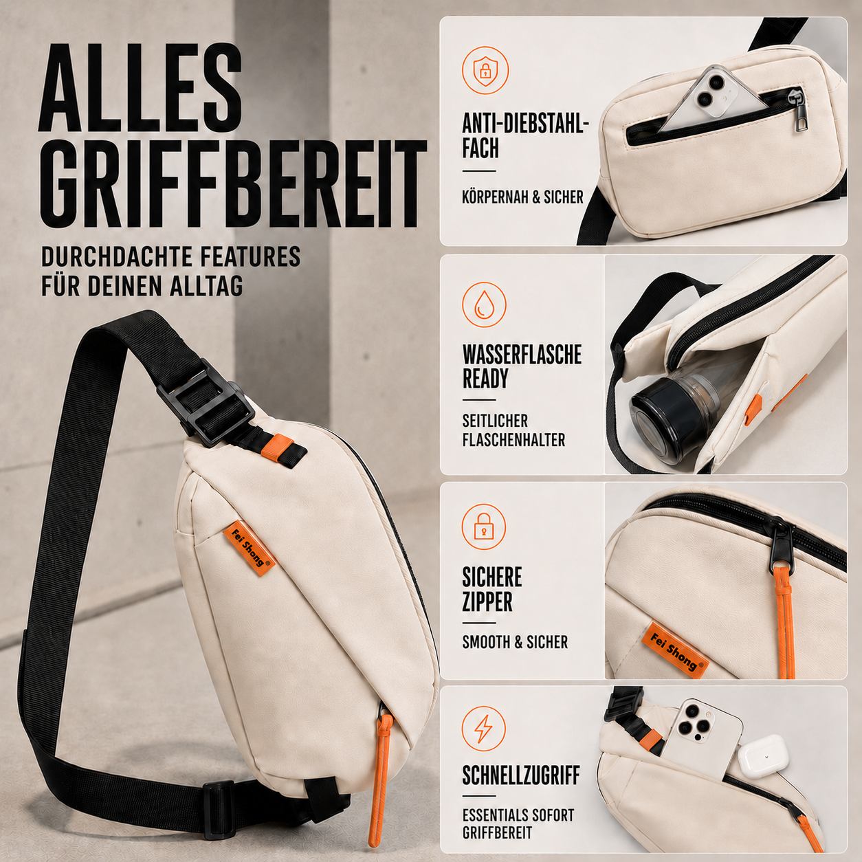 Nordspur | Vexilo Lässige Crossbody-Brusttasche