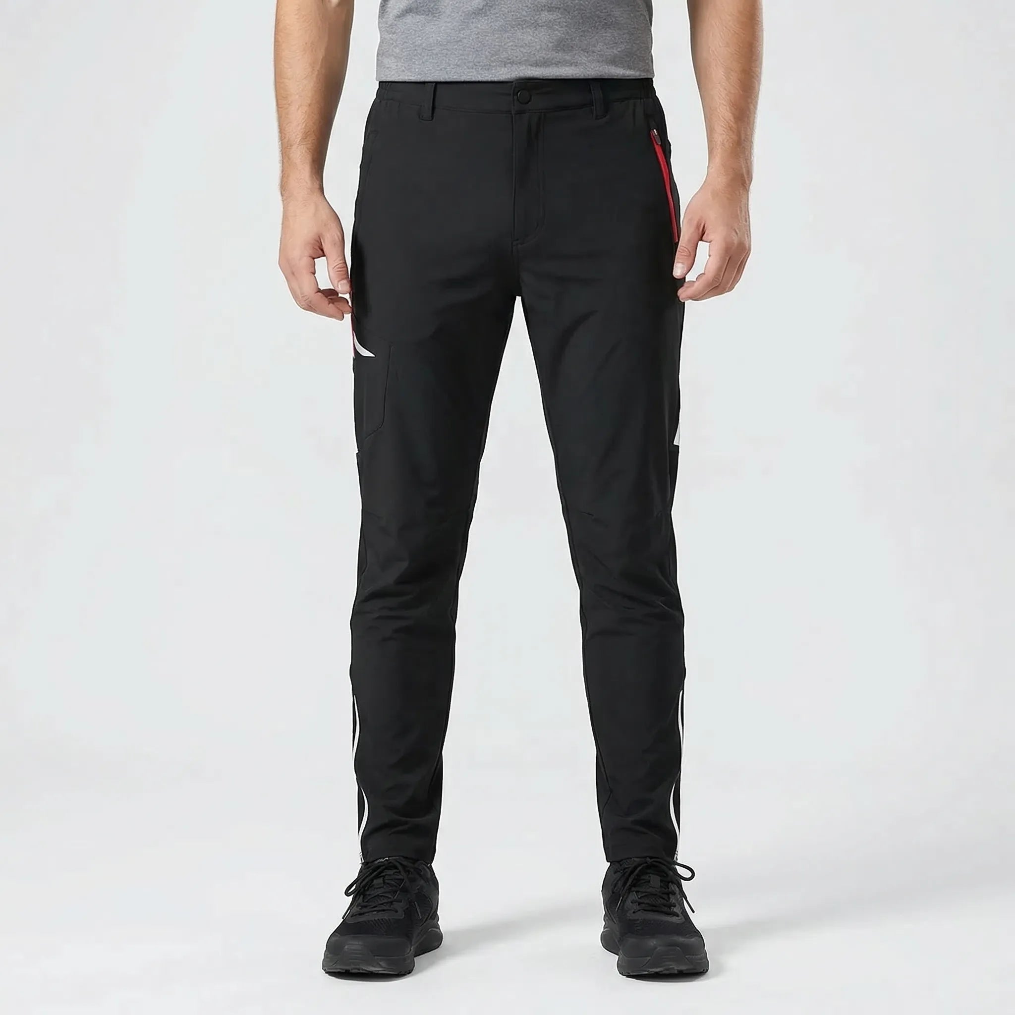 Herren Outdoorhose Slim Fit schnelltrocknend stretchig mit Reißverschlusstaschen