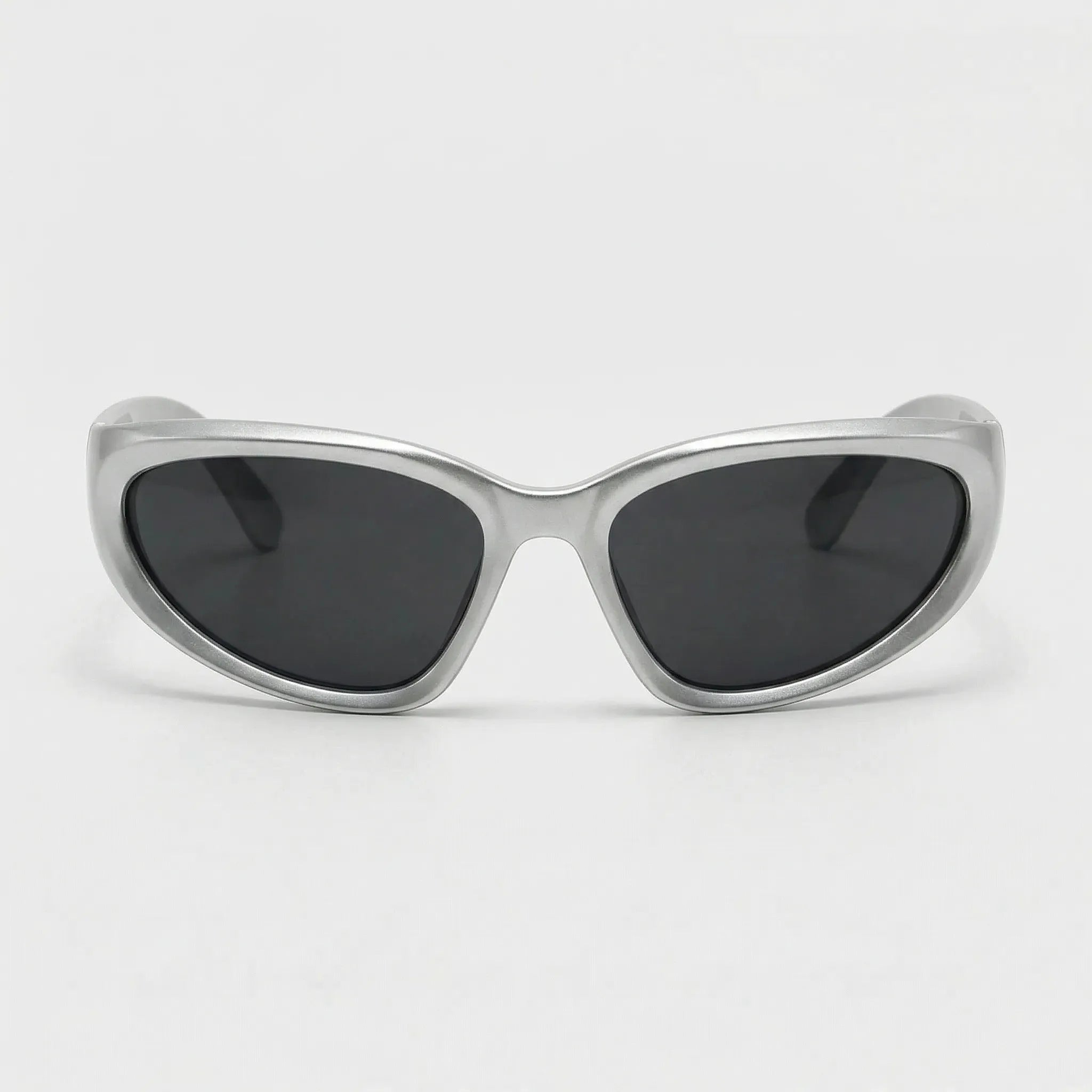 Wickelsonnenbrille UV400 mit Y2K Retro-Design und breiten ovalen Gläsern