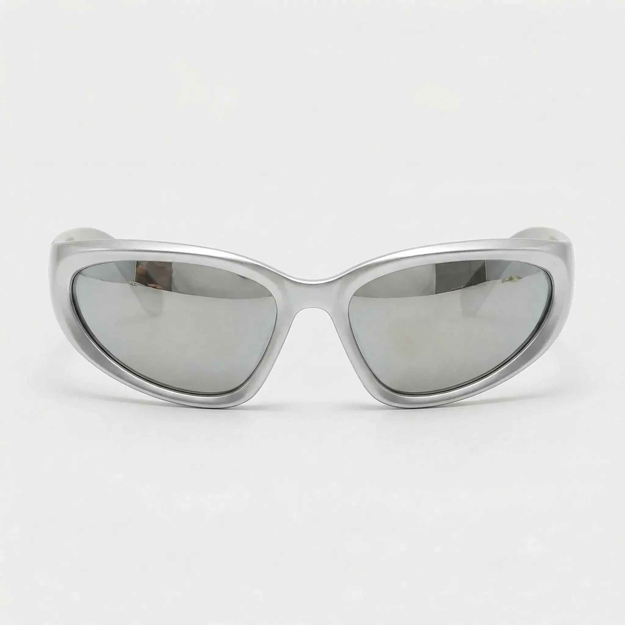 Wickelsonnenbrille UV400 mit Y2K Retro-Design und breiten ovalen Gläsern