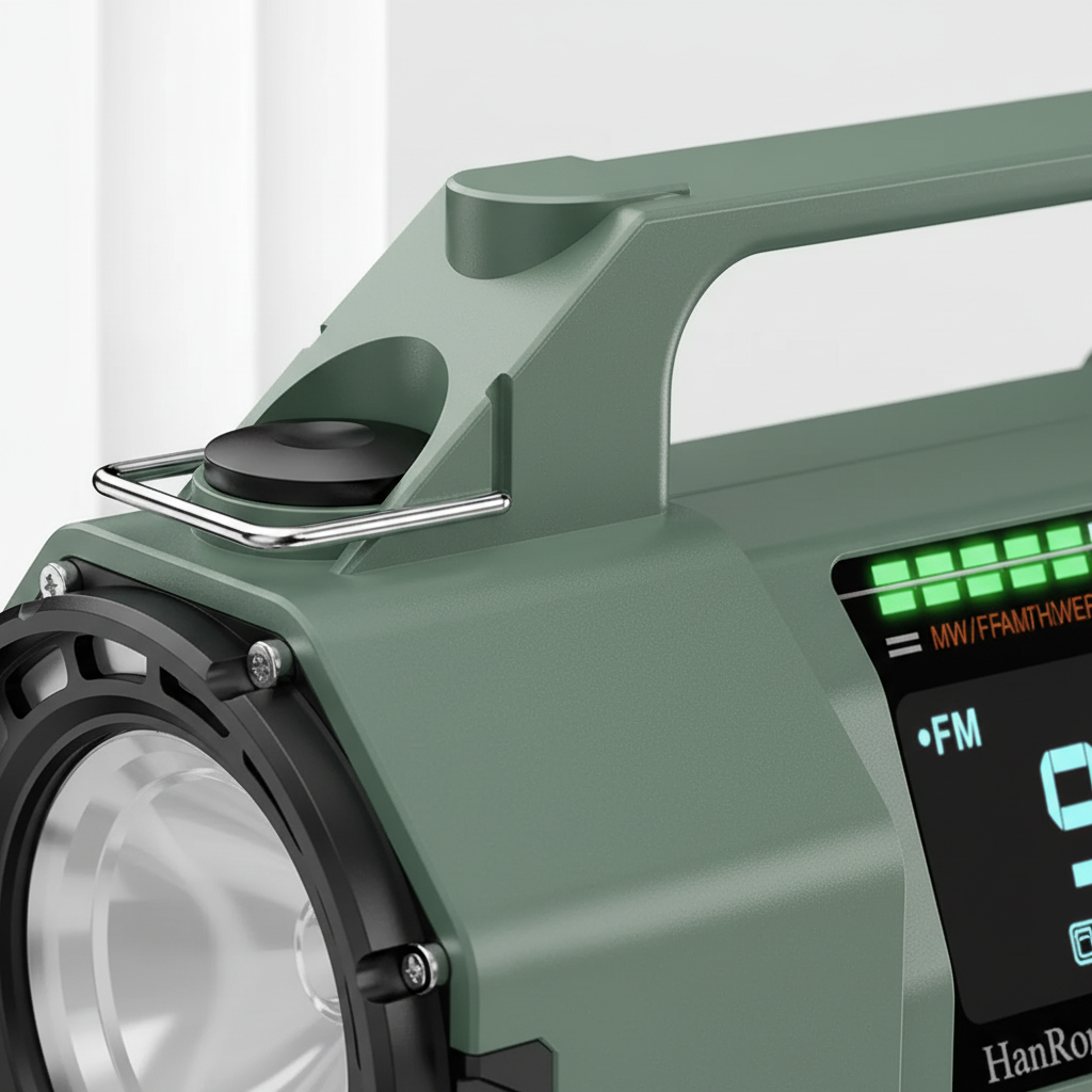 Notfunkgerät Multiband-Radio mit Handkurbel LED-Licht