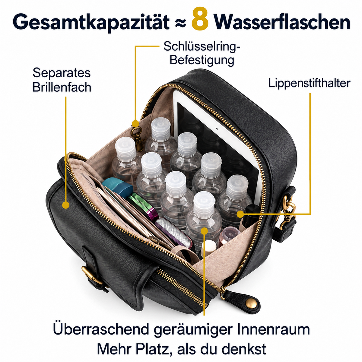 Nordspur | Vintage Doppelschicht Große Kapazität Umhängetasche