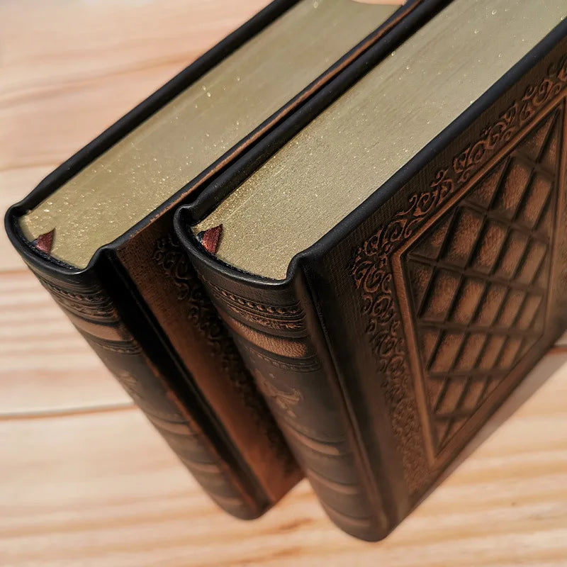 A5 Vintage Hardcover Wochenplaner mit geprätem Einband und robustem Schutz