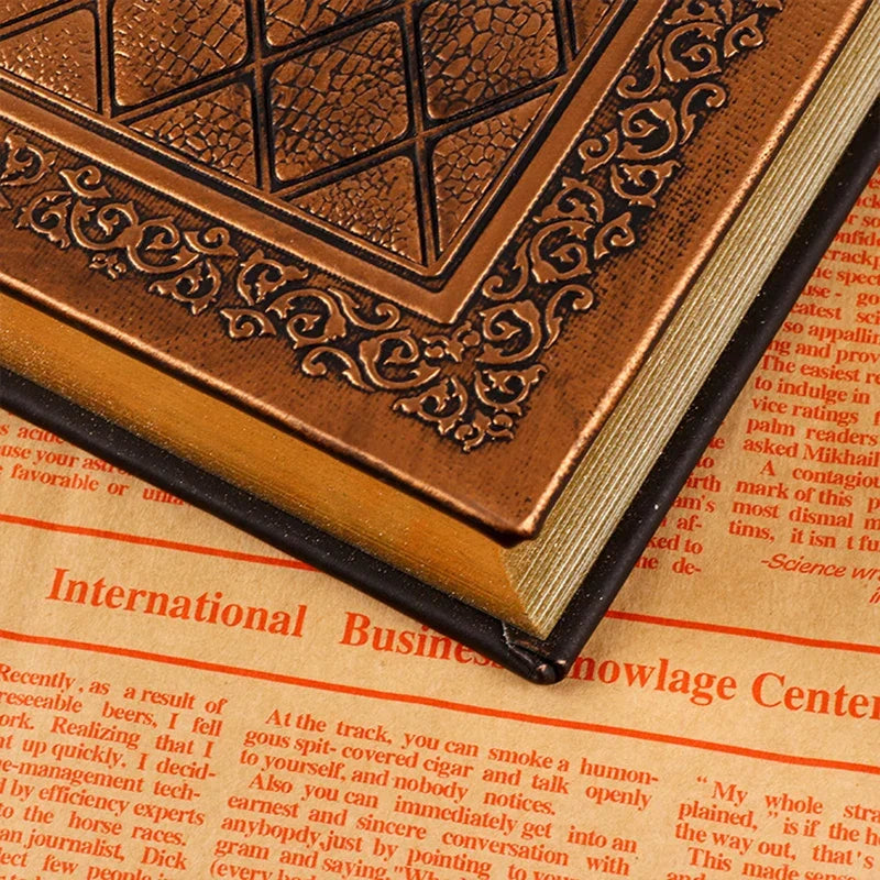 A5 Vintage Hardcover Wochenplaner mit geprätem Einband und robustem Schutz