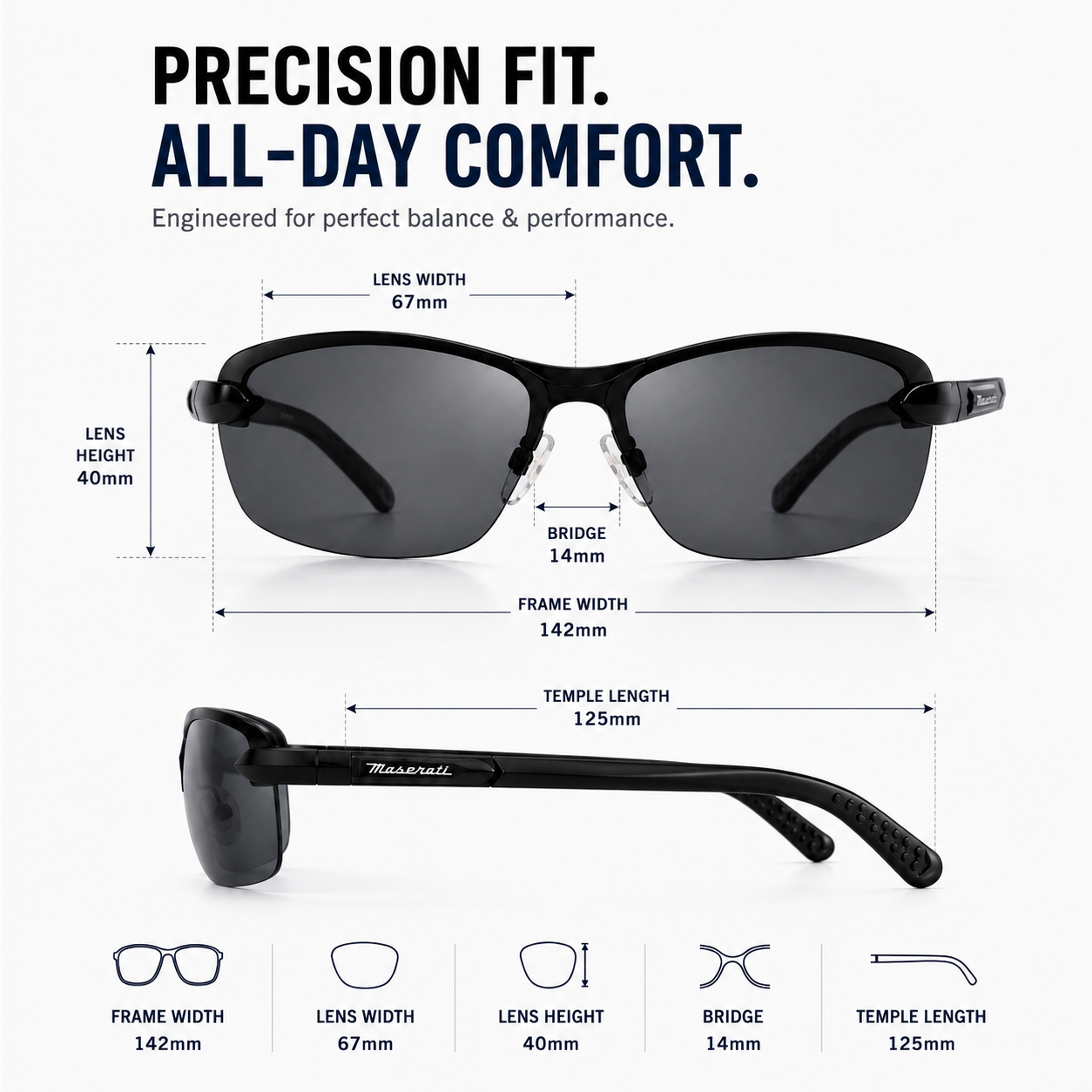 Nordspur | Visentra Leichte rahmenlose polarisierte Sonnenbrille