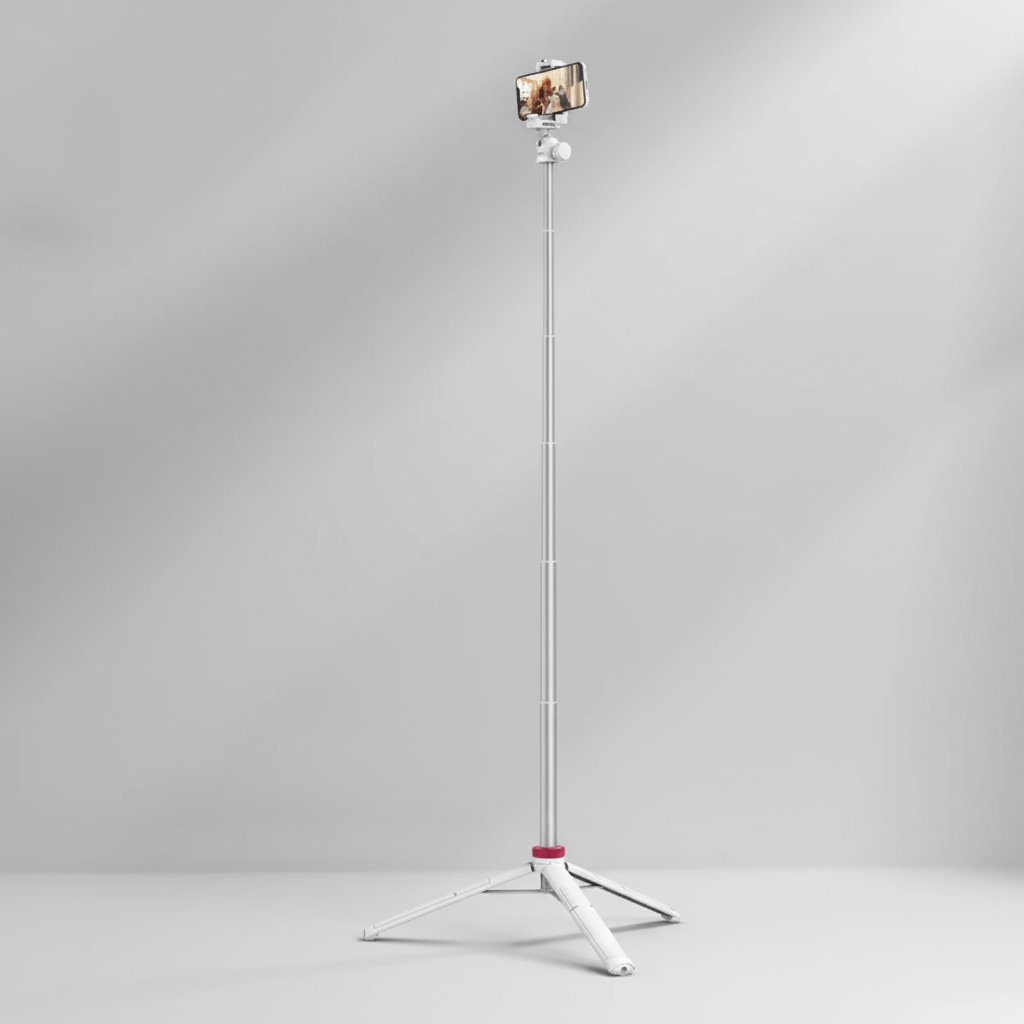 Leichtes ausziehbares Stativ mit Selfiestick-Funktion für Smartphone und Kamera