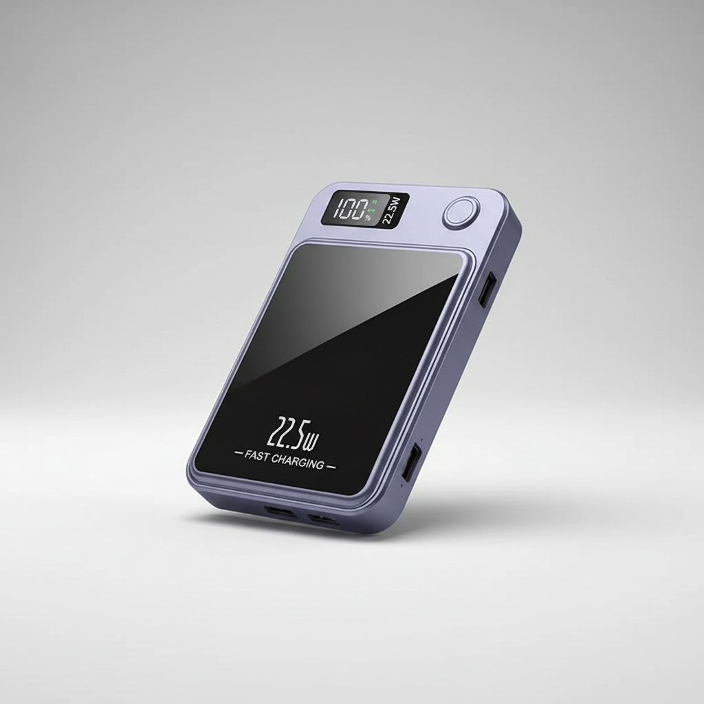 Magnetische Powerbank 50000mAh mit Schnellladung und digitalem Display