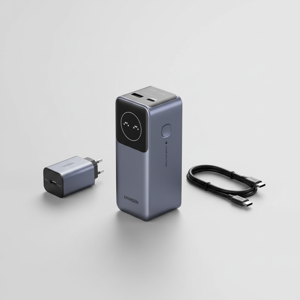 100W Metall-Powerbank mit digitalem Display und schnellem Laden
