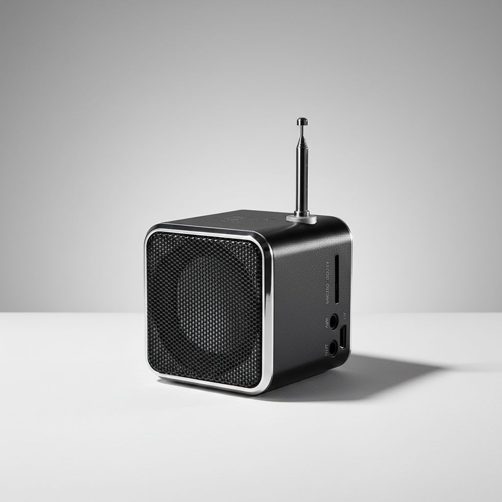 Tragbarer Radiolautsprecher mit Bluetooth, UKW und MicroSD-Unterstützung