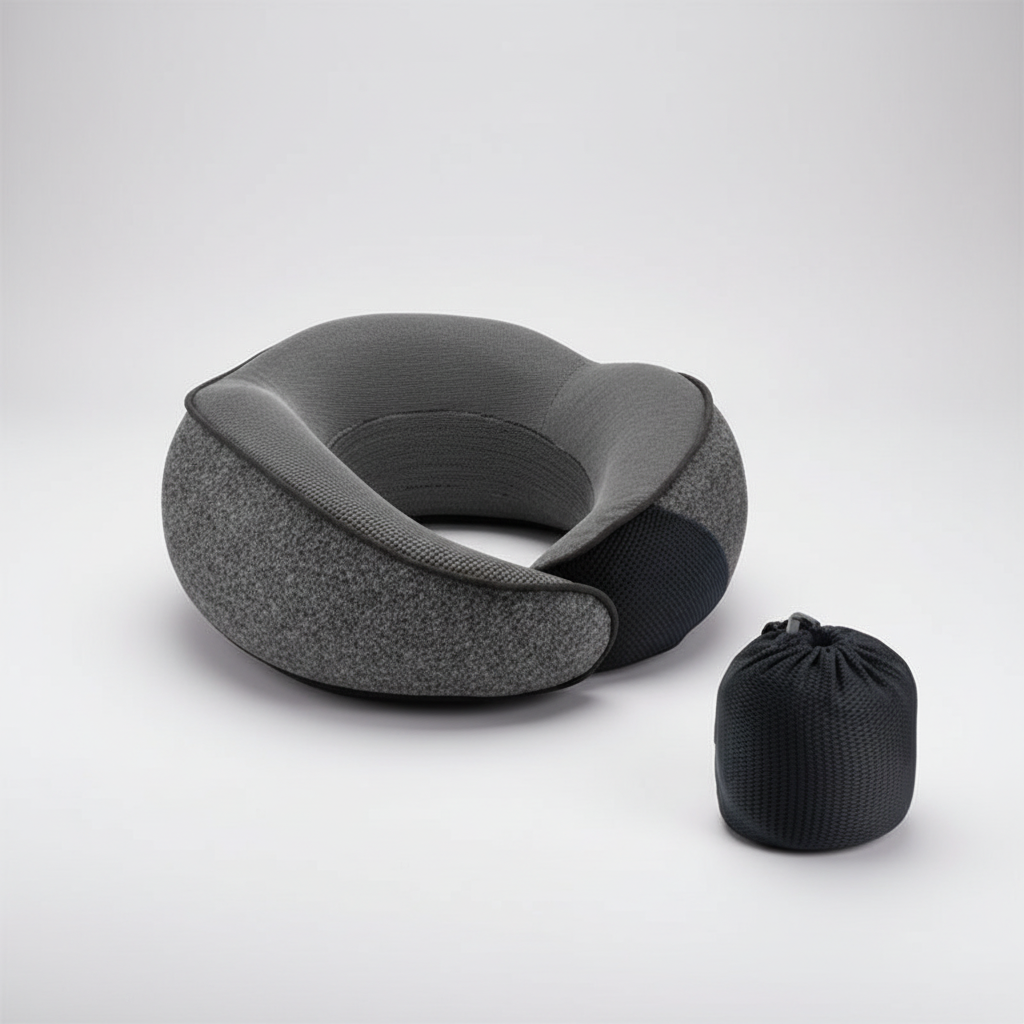 U-förmiges Memory-Foam-Reisekissen mit atmungsaktivem Baumwollbezug