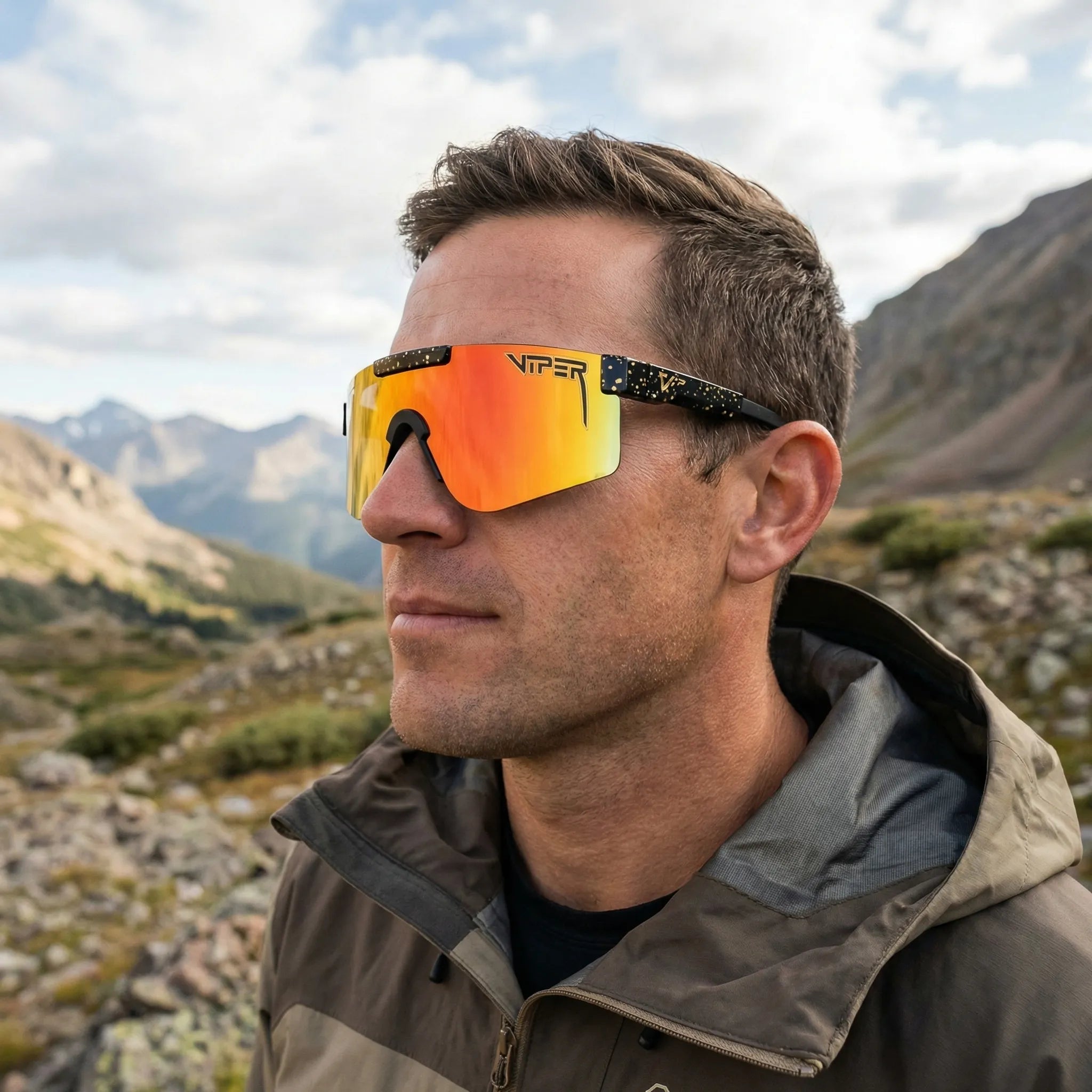 Wraparound-Sportsonnenbrille mit UV400-Gläsern winddicht Radfahren