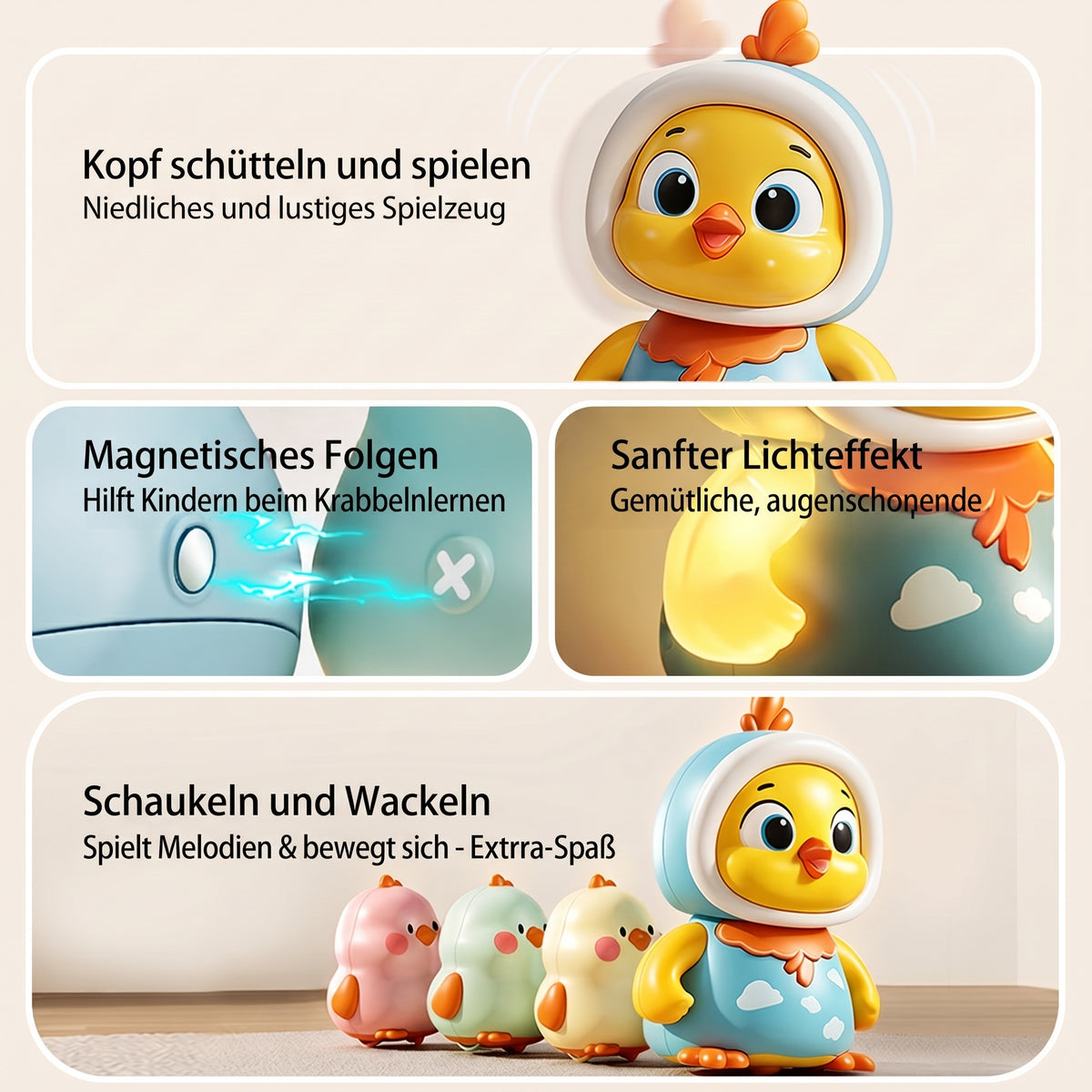 Nordspur | Wackel-Huhn Bauchzeit-Spielzeug