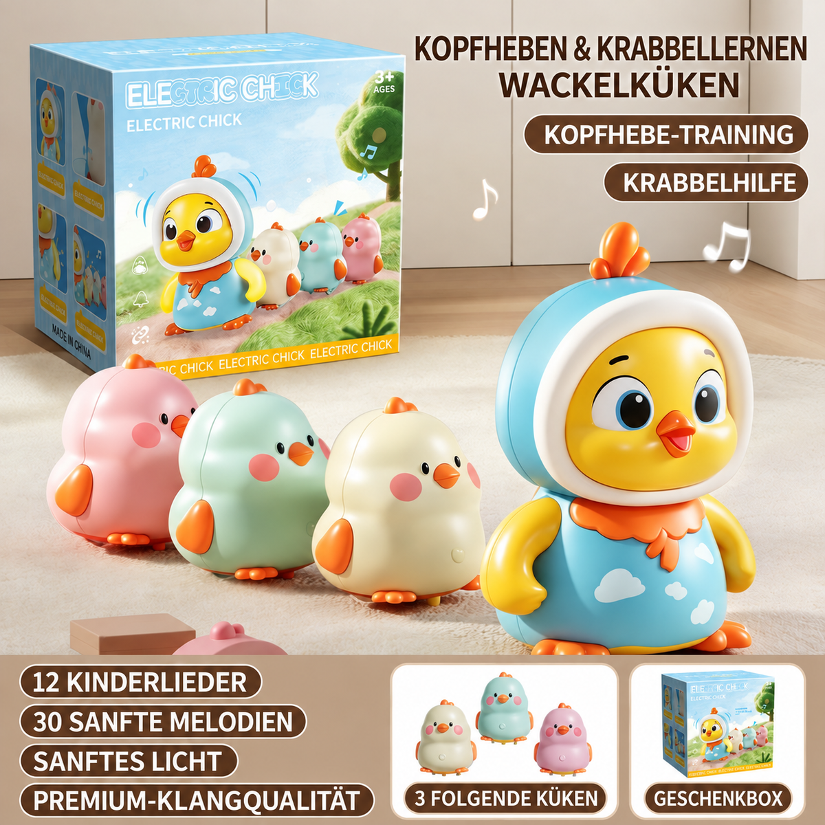 Nordspur | Wackel-Huhn Bauchzeit-Spielzeug