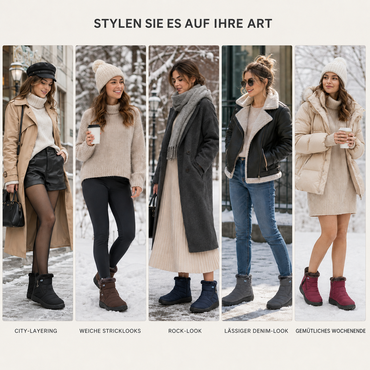 Nordspur | Wasserdichte Knöchel-Winterstiefel