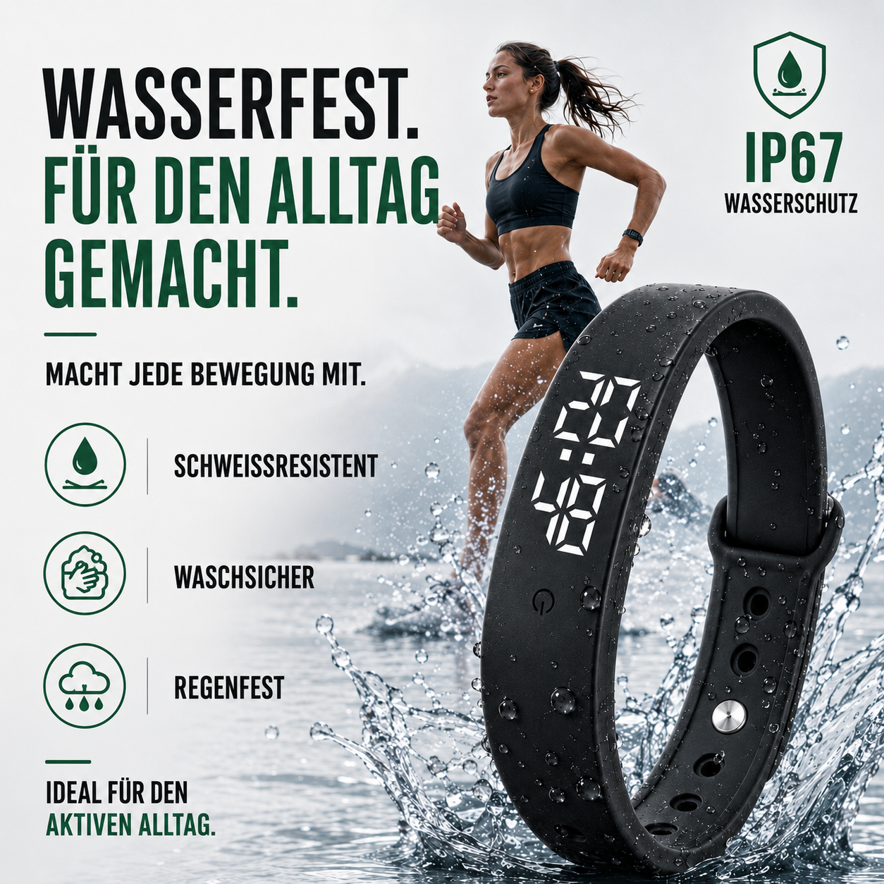 Nordspur | Wasserdichte Silikonarmband Smartwatch