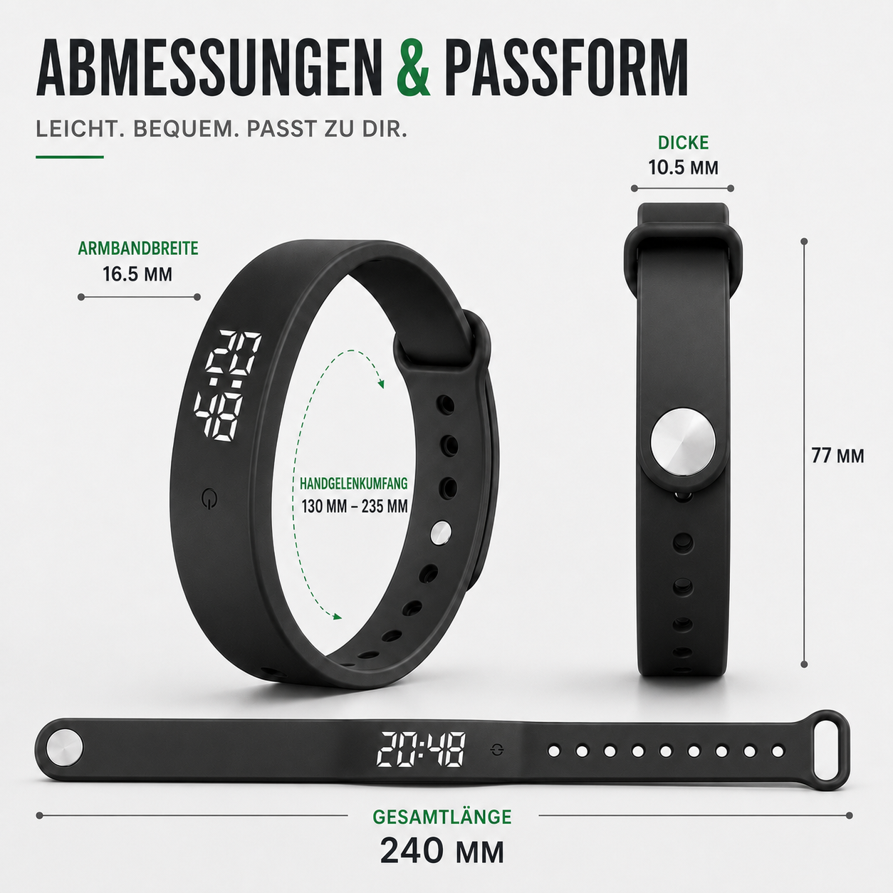 Nordspur | Wasserdichte Silikonarmband Smartwatch