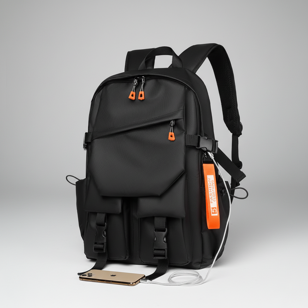 Rucksack mit Laptop-Fach wasserabweisender Oxford-Stoff gepolsterte Gurte