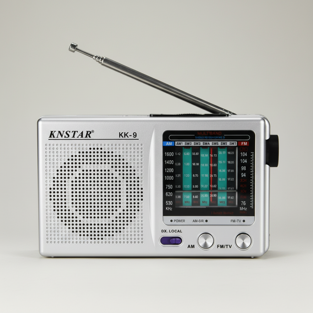 Tragbares AM FM Radio mit Batteriebetrieb und ausziehbarer Antenne