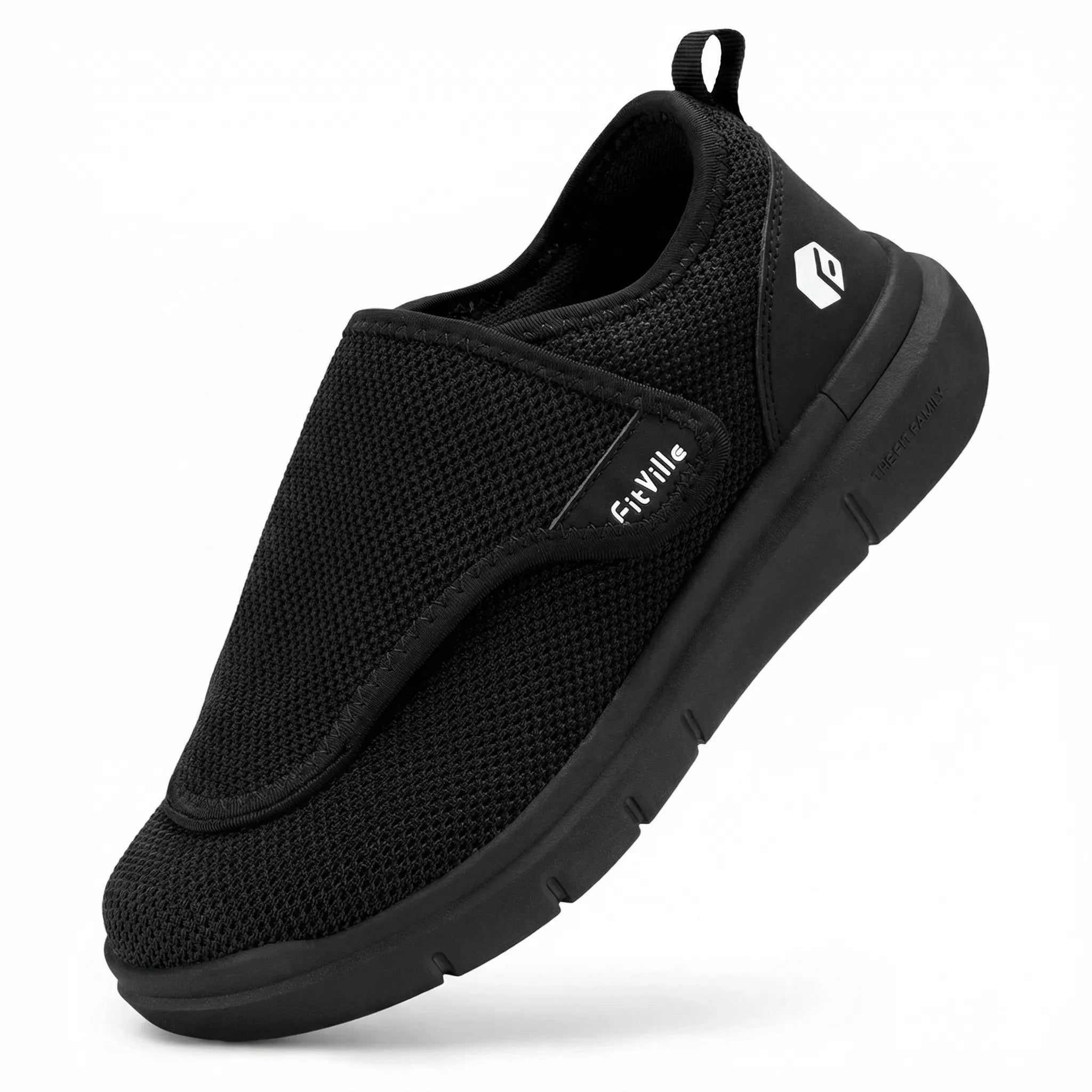 Herren Gehschuhe extrabreit mit verstellbarem Riemen und gepolsterter Sohle