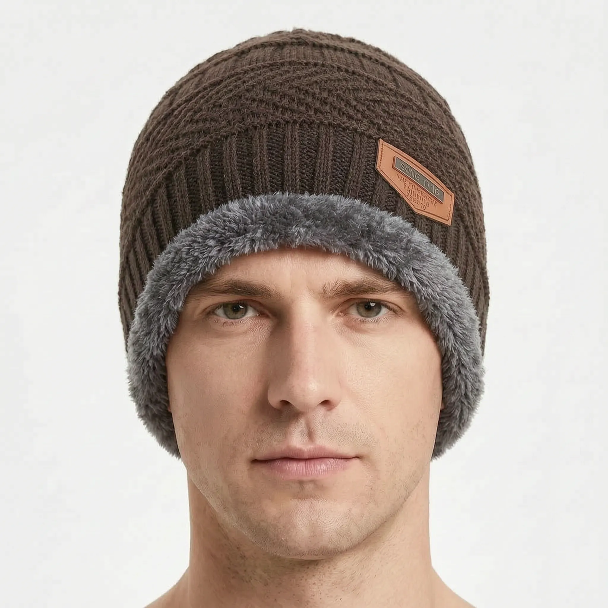 Nordspur | Winterwelle Gefütterte Strickmütze Für Herren