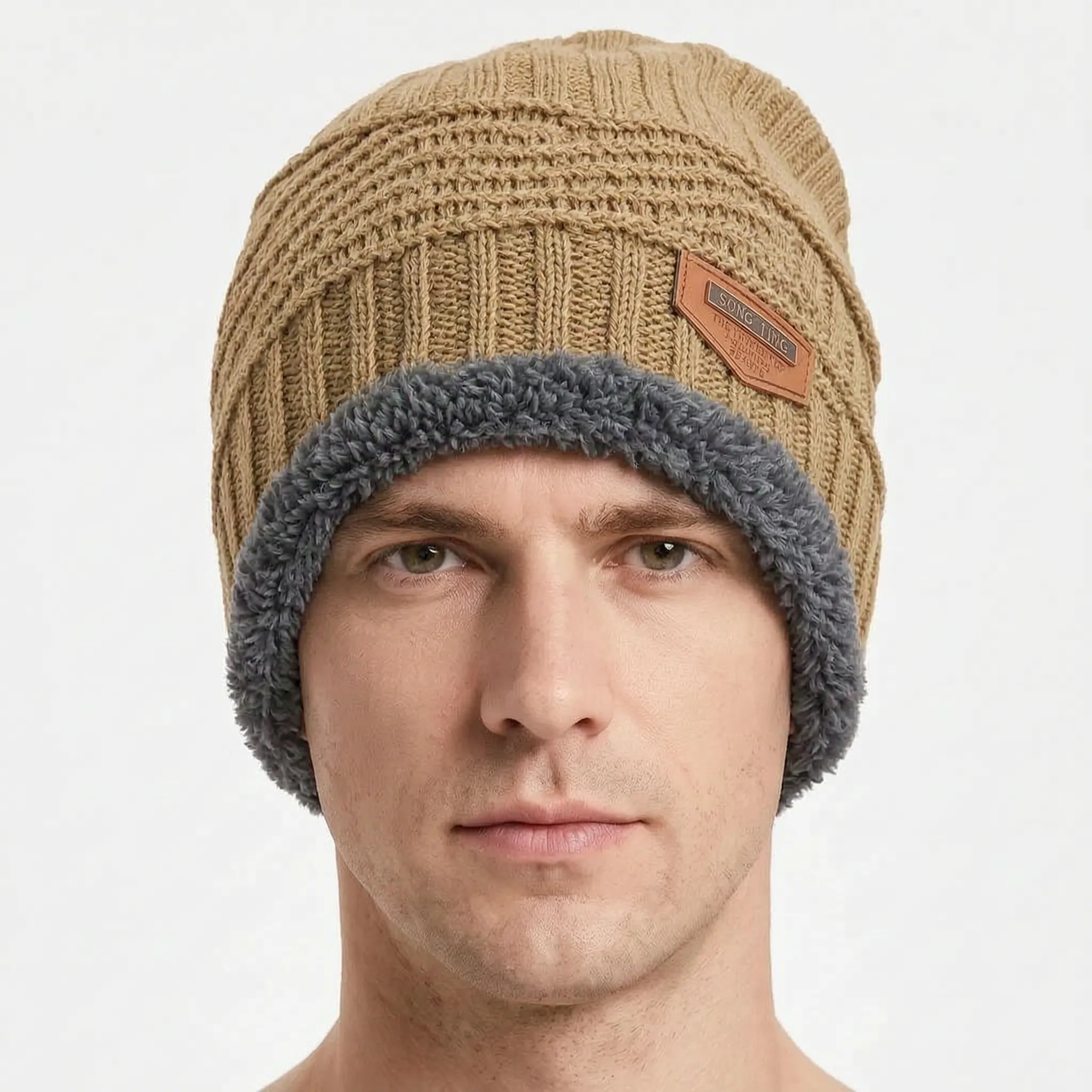 Nordspur | Winterwelle Gefütterte Strickmütze Für Herren