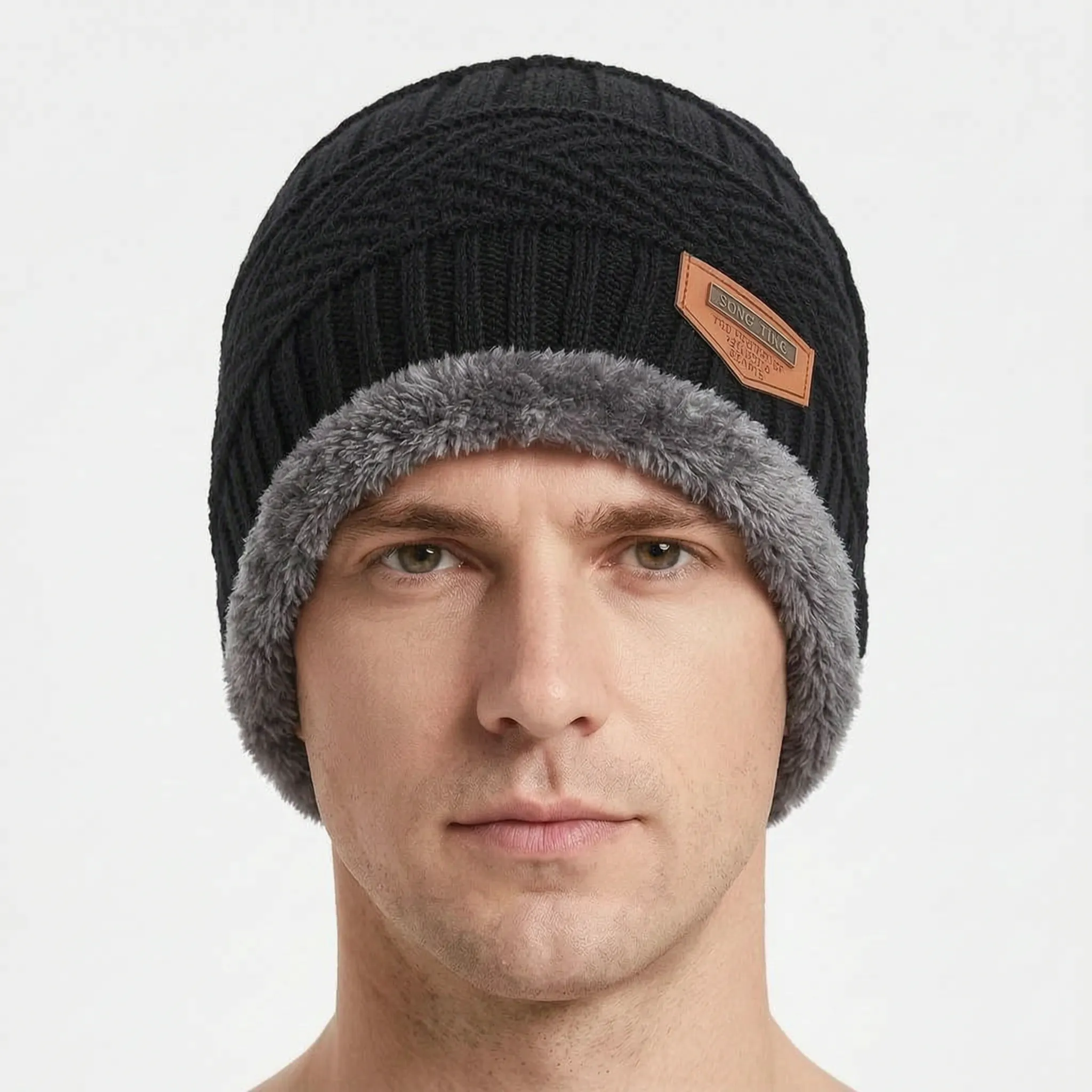 Nordspur | Winterwelle Gefütterte Strickmütze Für Herren