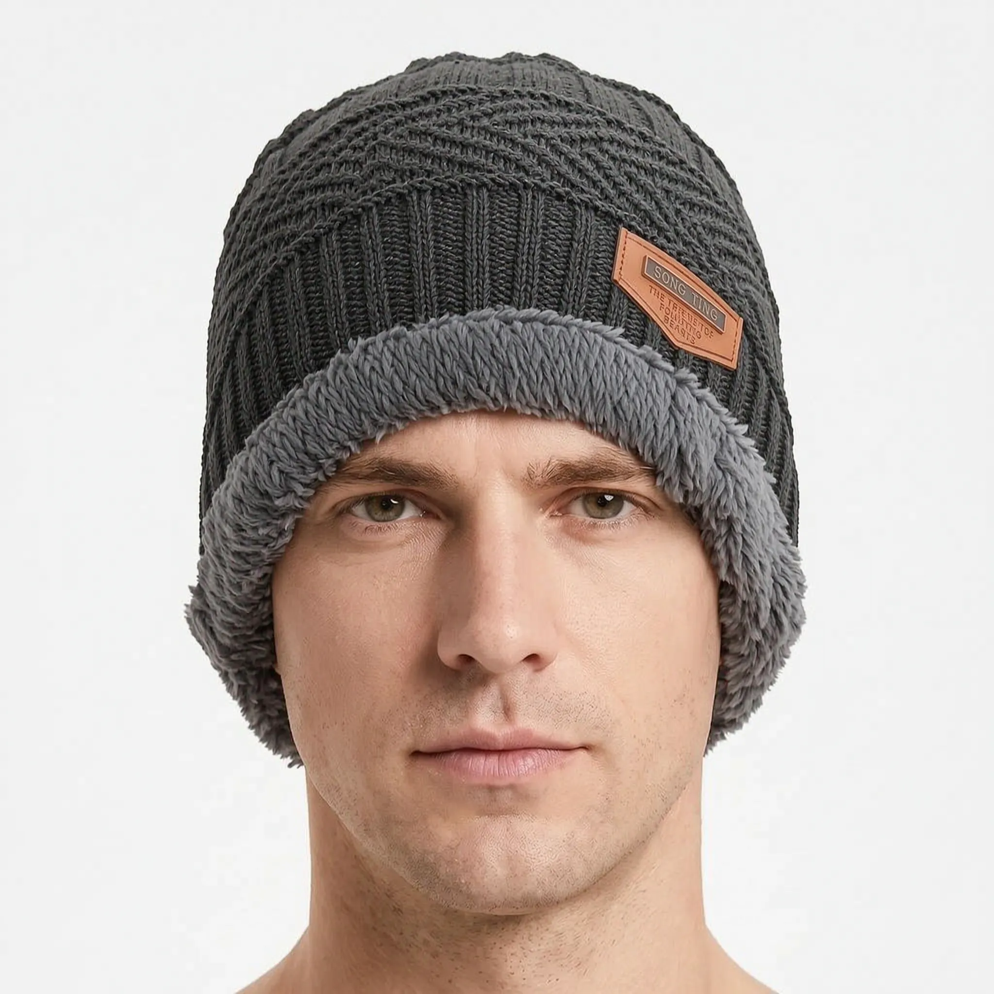 Nordspur | Winterwelle Gefütterte Strickmütze Für Herren