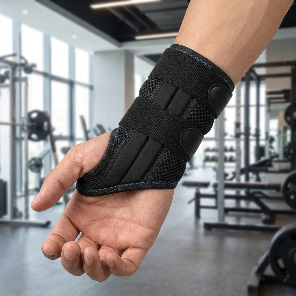 Verstellbare Handgelenkbandage mit Schienen zur Stabilisierung bei Schmerzen