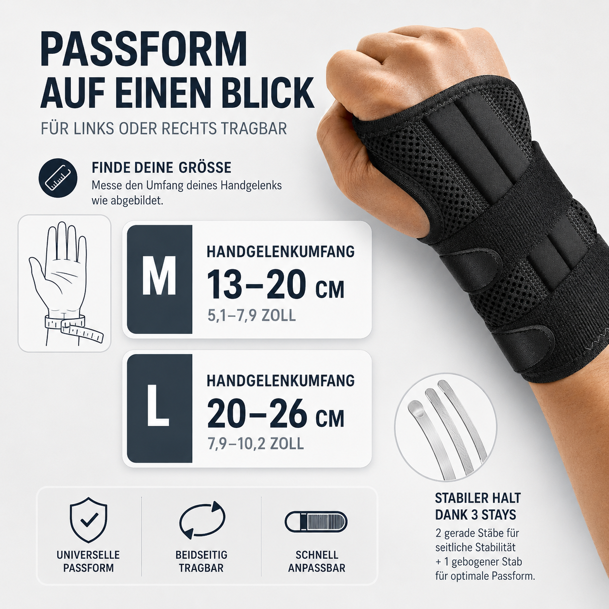 Nordspur | Wristive Verstellbare Handgelenk-Stabilisierungsbandage