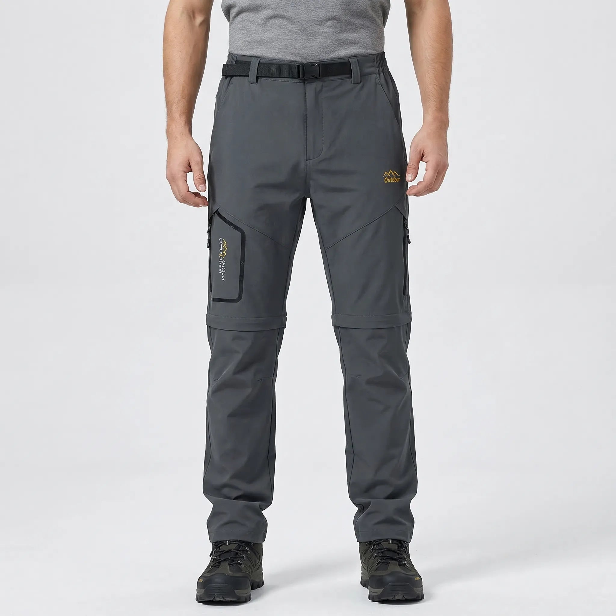 Zip-Off Wanderhose für Herren, schnelltrocknend, wasserabweisend, mit Cargotaschen