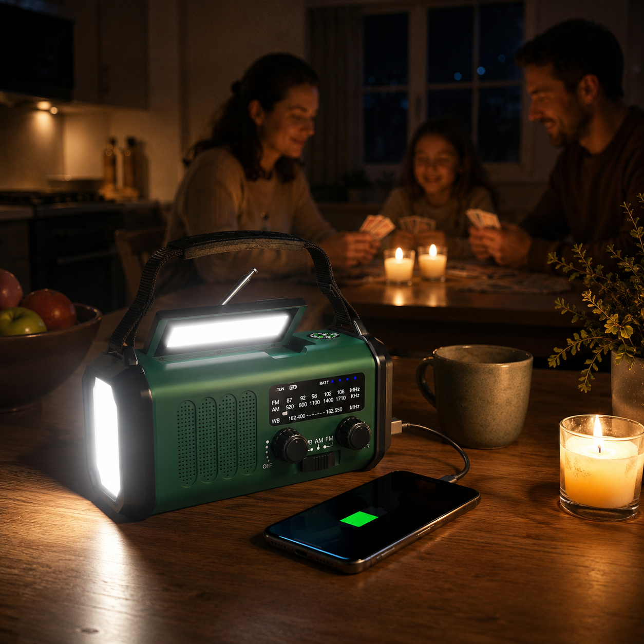 Notfallradio mit Kurbel, Solar & Powerbank – Kompakt & Zuverlässig