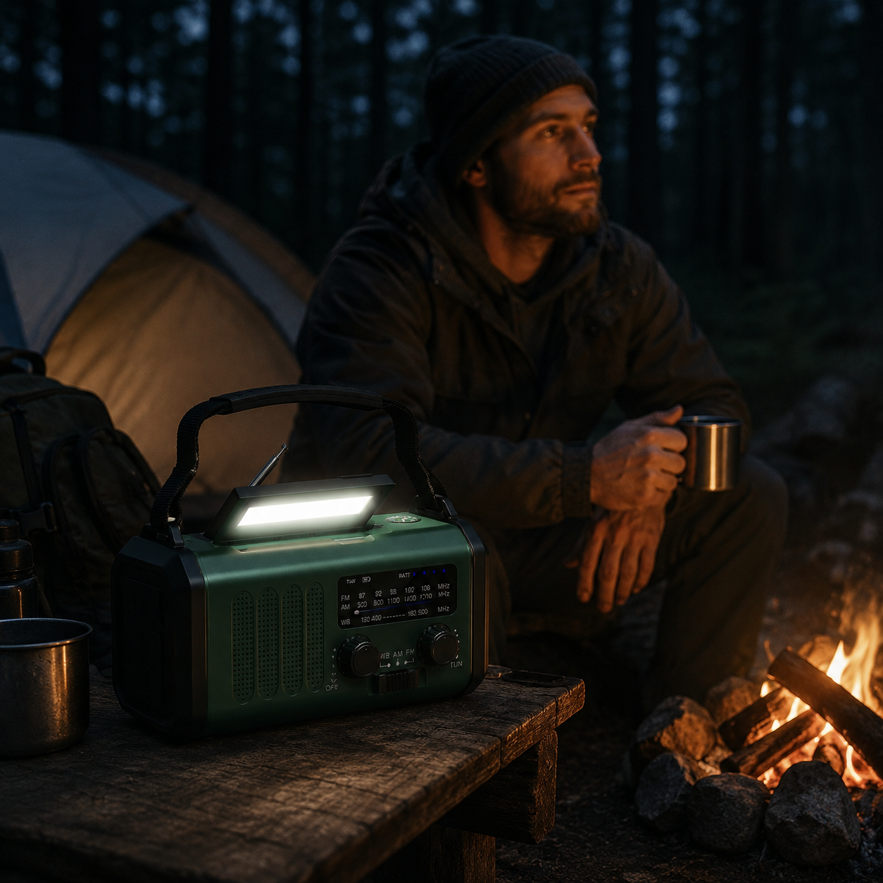 Notfallradio mit Kurbel, Solar & Powerbank – Kompakt & Zuverlässig