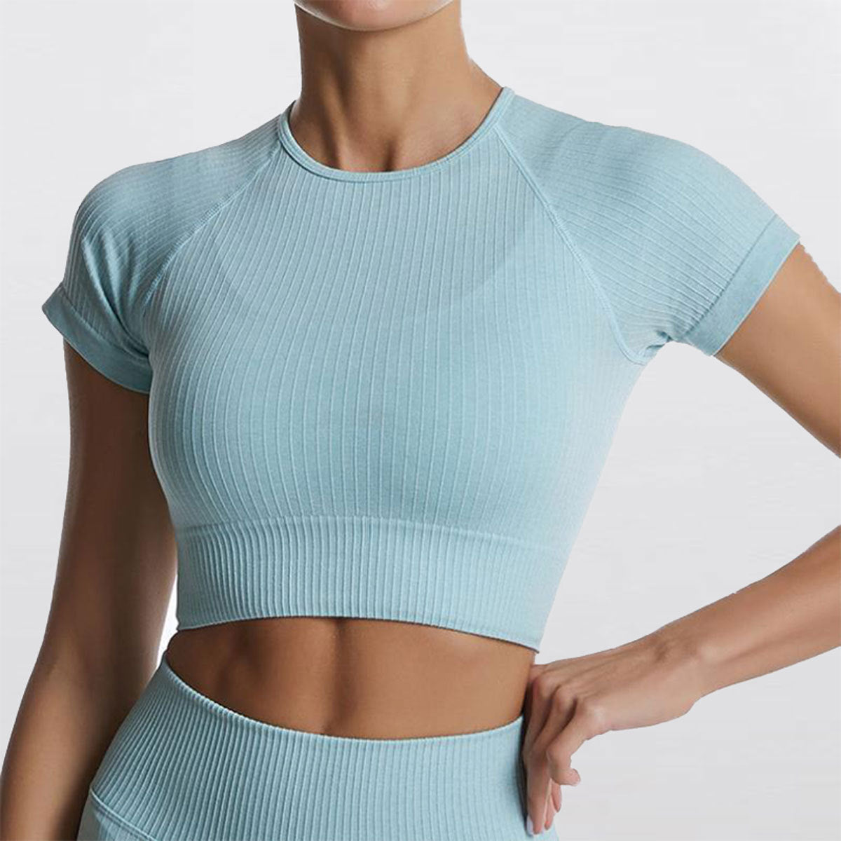 Nordspur | Vyralia Nahtloses Kurzarm-Crop-Top