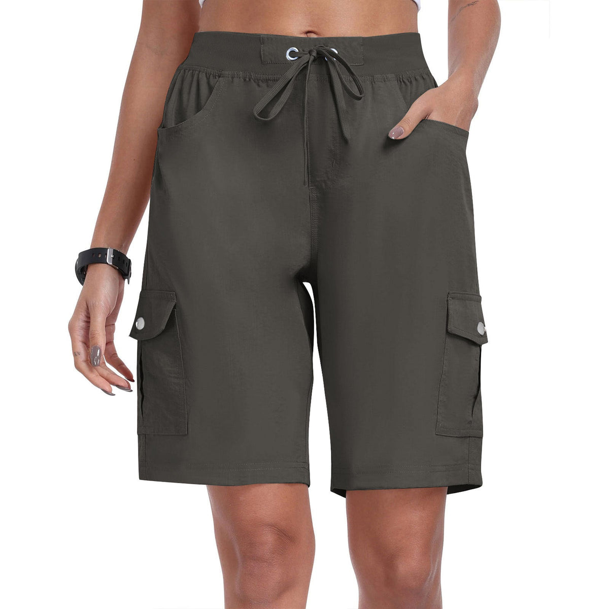 Damen Schnelltrocknende Cargo-Shorts mit Taschen