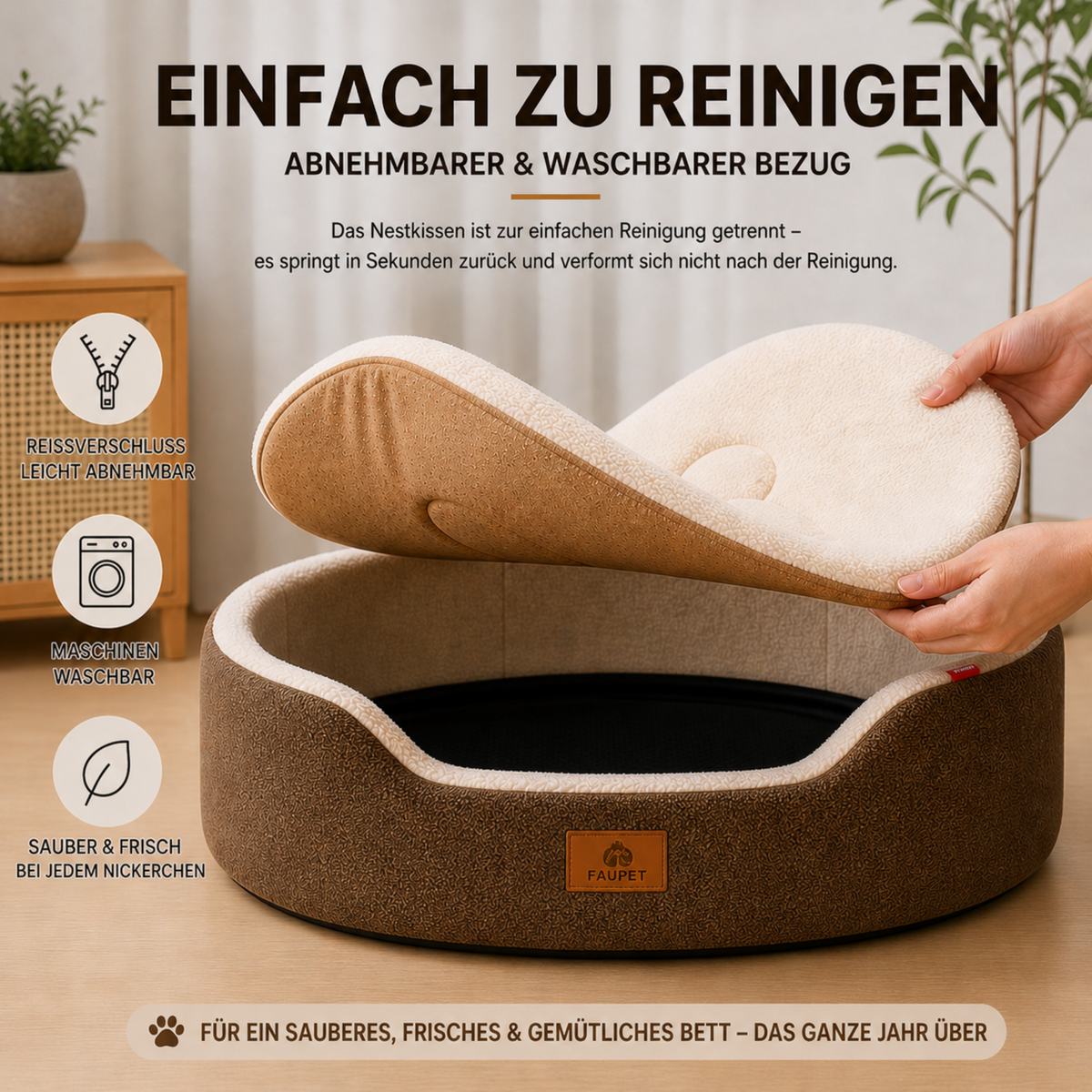 Orthopädisches Hundebett Im Couch-Stil Mit Erhöhtem Rand