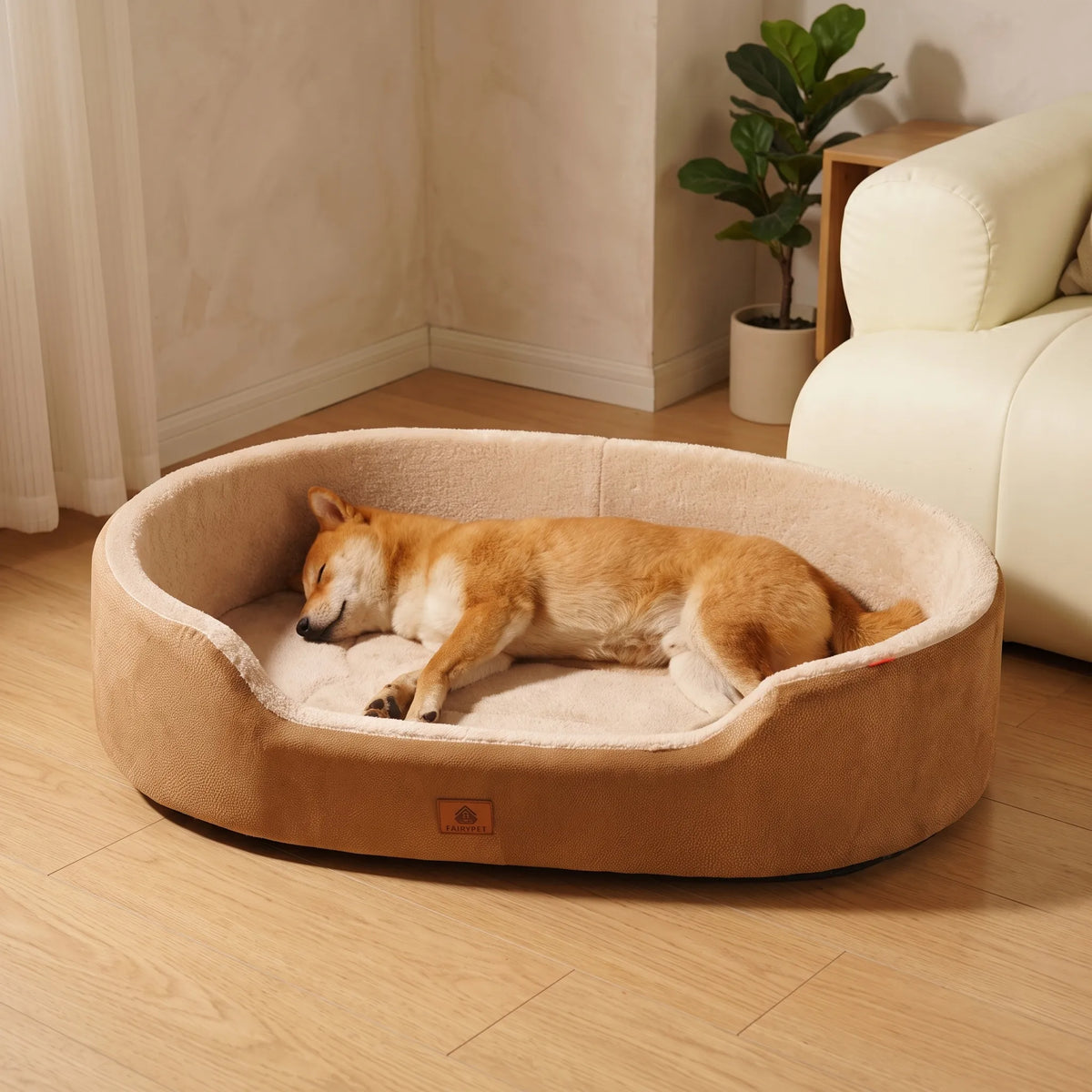 Orthopädisches Hundebett Oval Im Couch-Stil