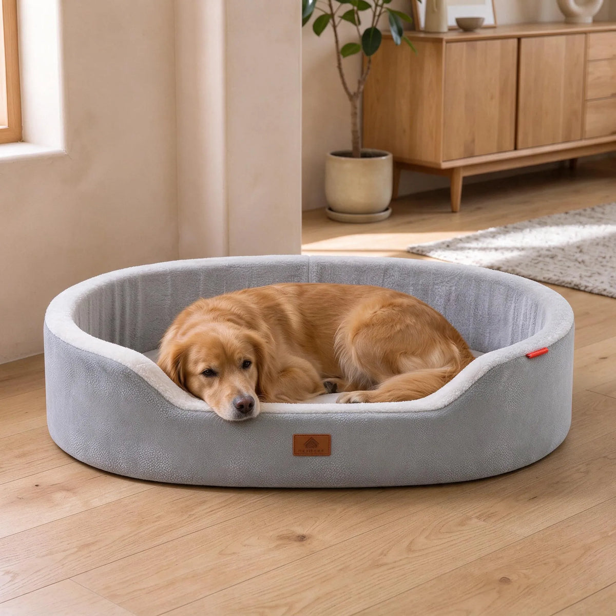 Orthopädisches Hundebett Oval Im Couch-Stil