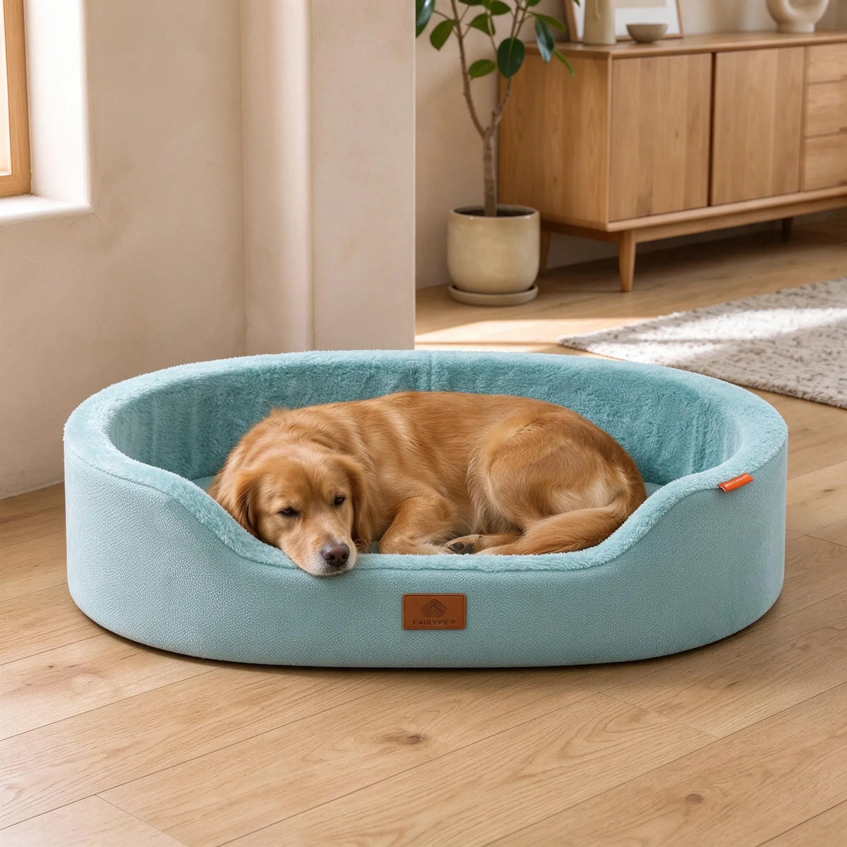 Orthopädisches Hundebett Oval Im Couch-Stil