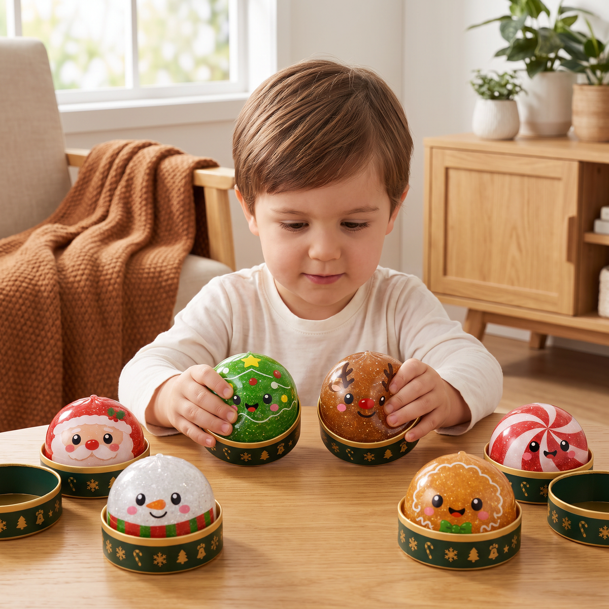 Weihnachts-Dumpling Squishy Anti-Stress-Spielzeug-Set