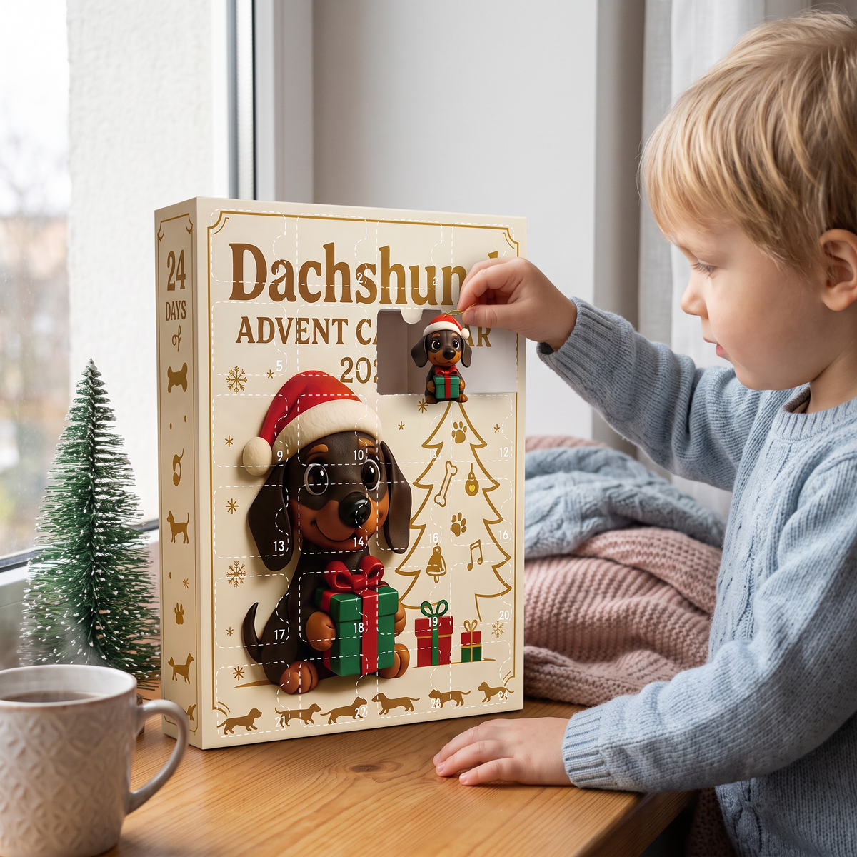 Adventskalender mit Dackeln für 24 Tage – Überraschungsfiguren
