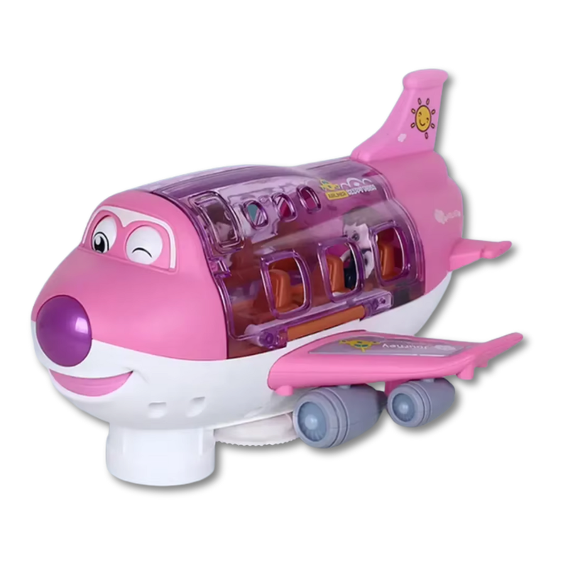 Elektrisches Flugzeug mit Lichtern, Musik & Hindernisvermeidung