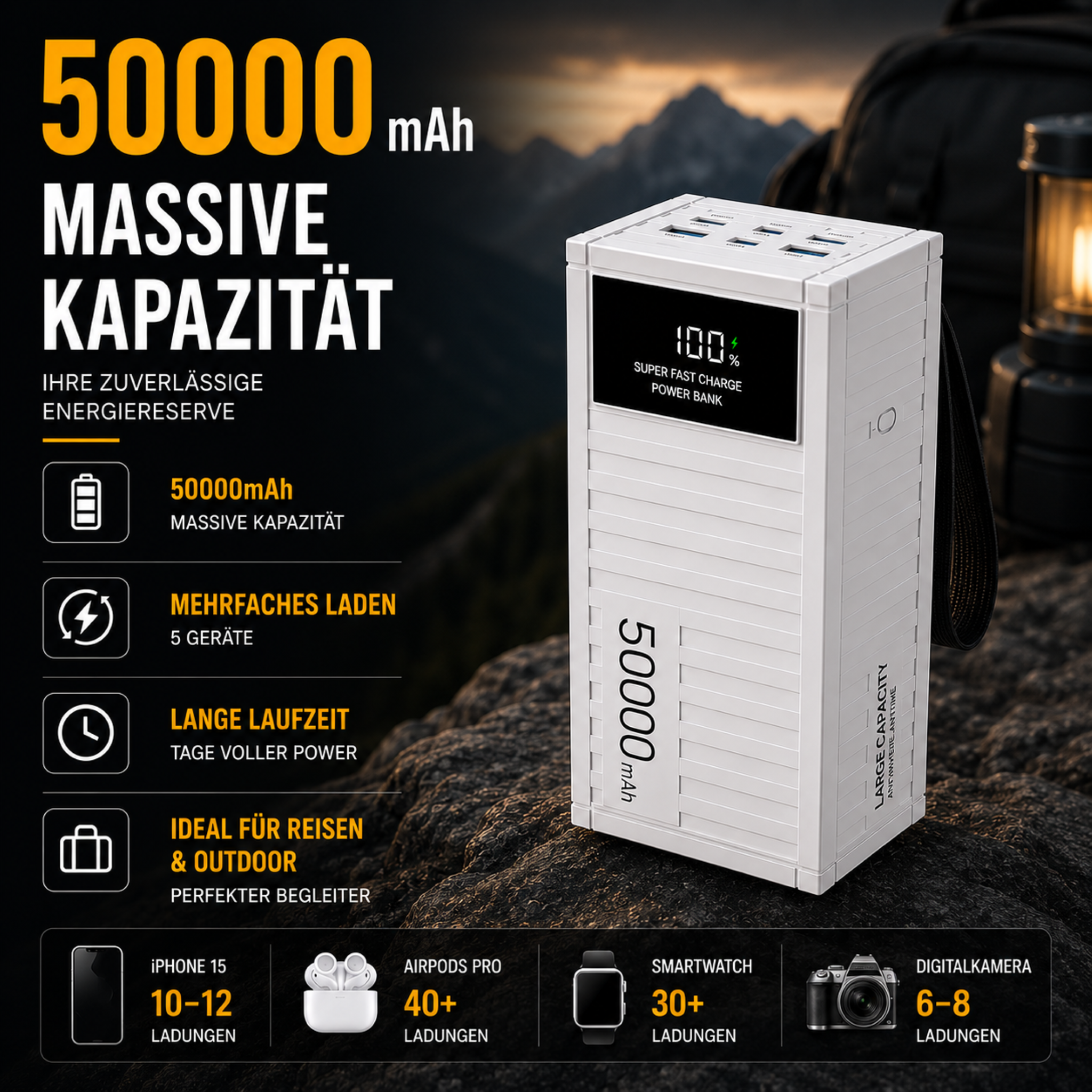 Powerbank 50000mAh – LadeDepot X50