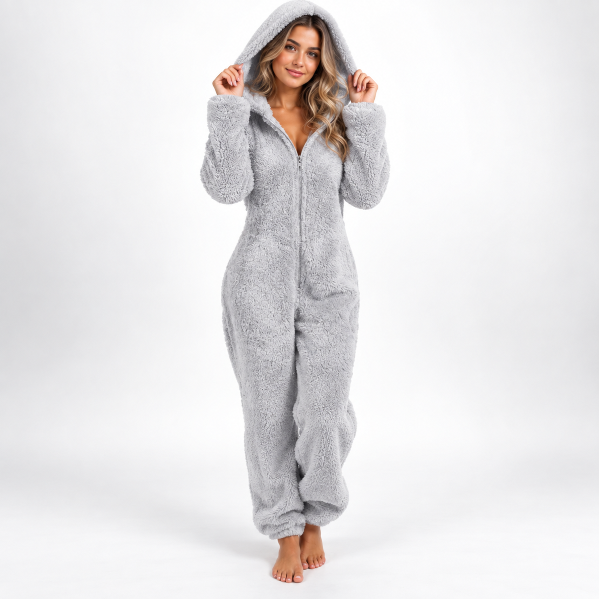 Pyjama Damen Einteiler Fleece für Gemütliche Filmabende – Kuscheliger Onesie