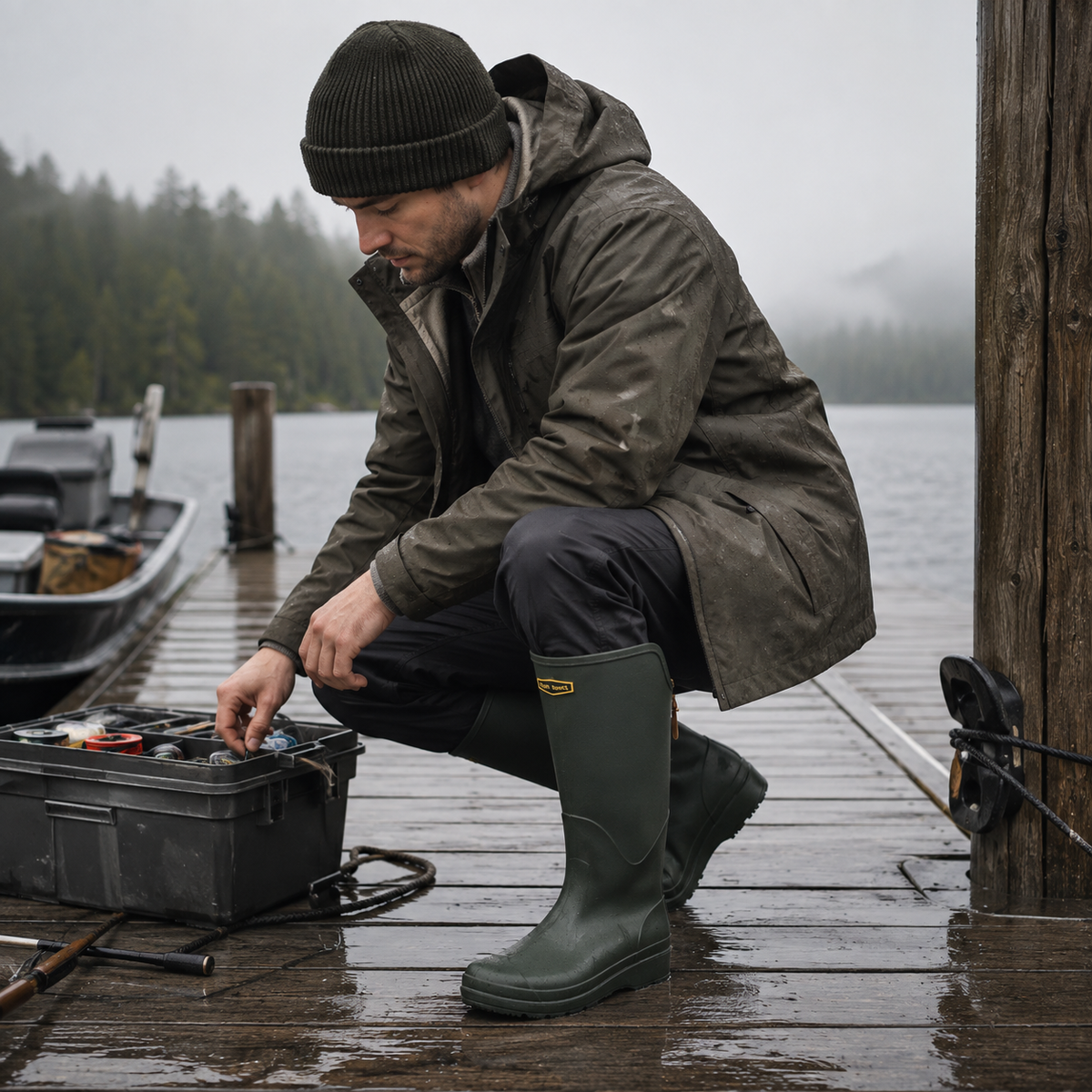 RainVale Hohe Stiefel | Schnelles Hineinschlüpfen