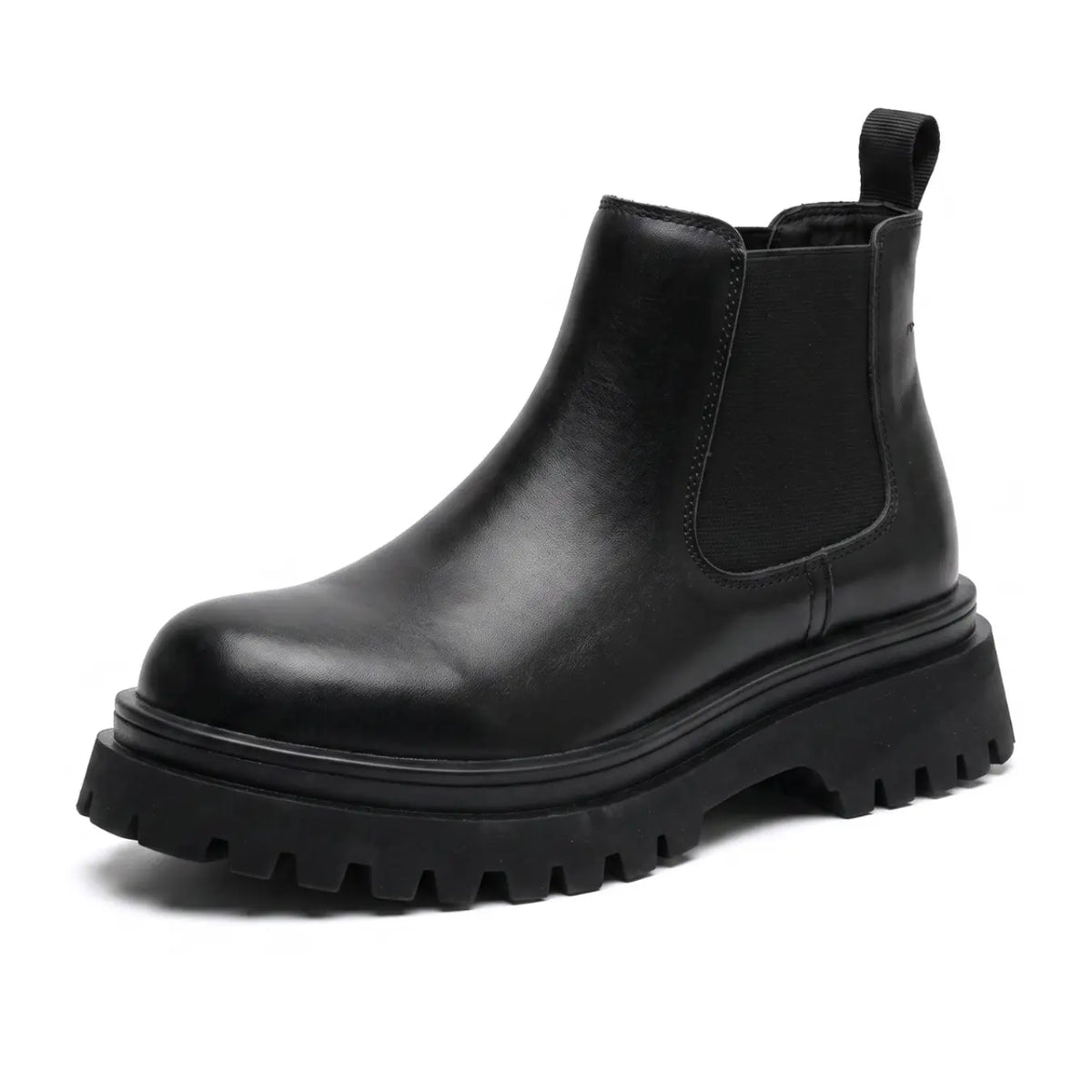 9cm Elevator Chelsea Boots mit Chunky Lug Sohle
