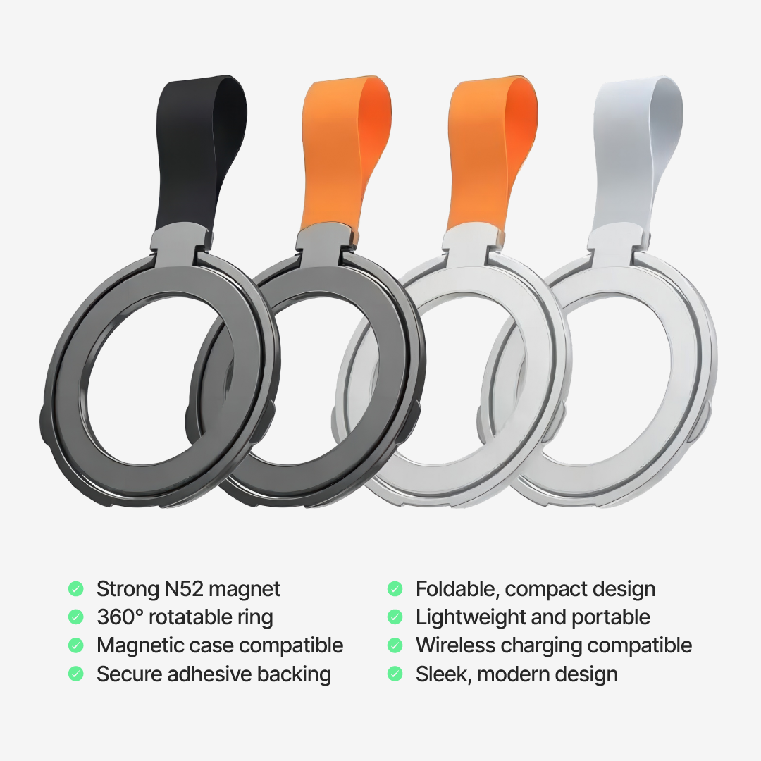 Drehbarer magnetischer Handyhalter mit klappbarem Ring
