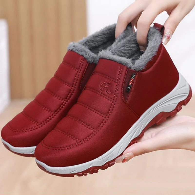 WinterBoots: Männer und Frauen Easy Slip-On Fleece gefütterte Winterstiefel