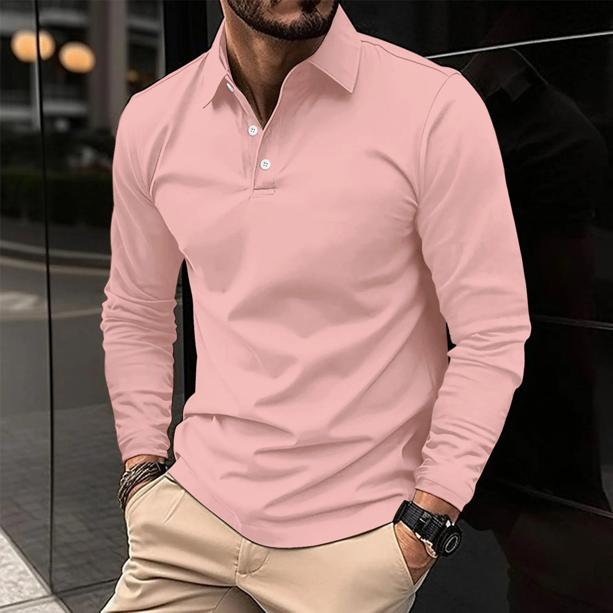 Smart Casual Langarm-Polo