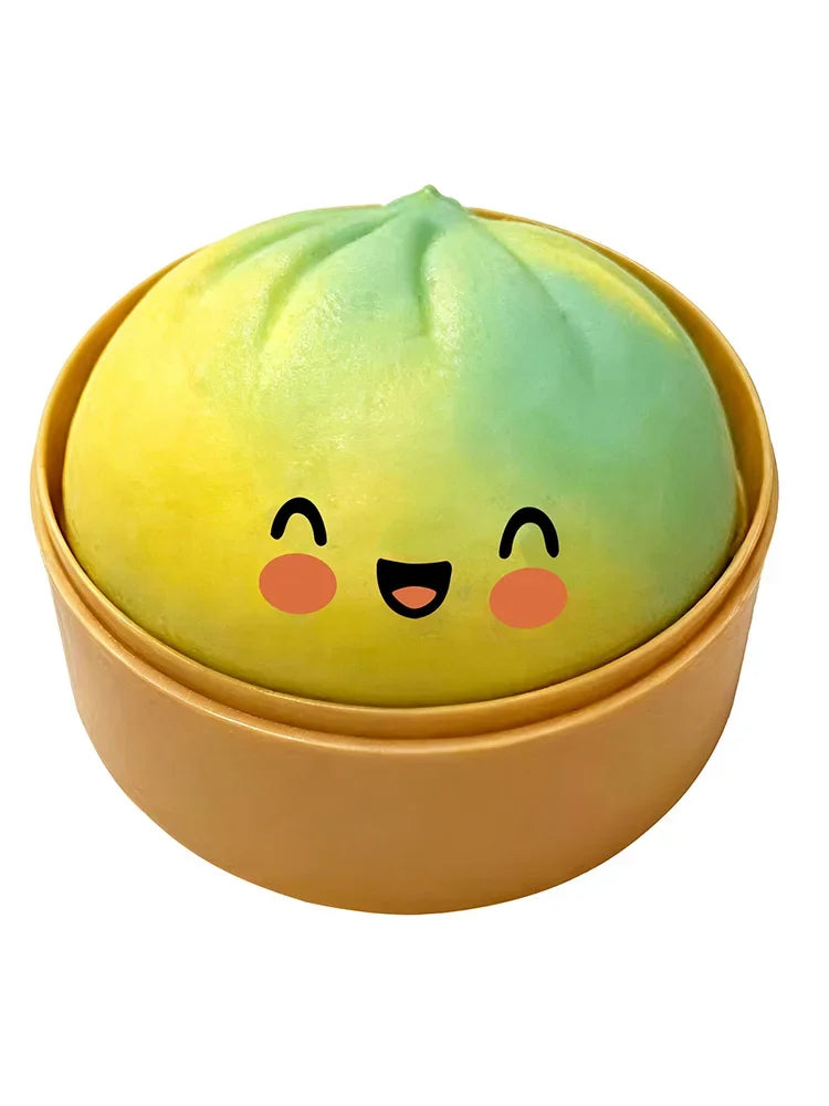 Dumpling Squishy Toy – Slow Rise Stressabbau Squeeze | Dämpfer-Käfig Design | 12 sammelbare Stile