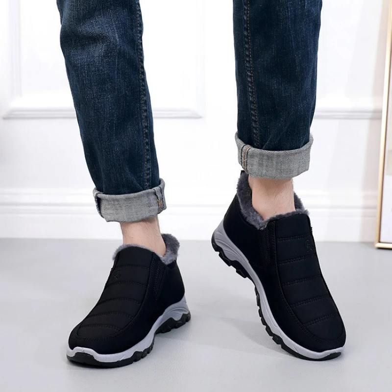 WinterBoots: Männer und Frauen Easy Slip-On Fleece gefütterte Winterstiefel